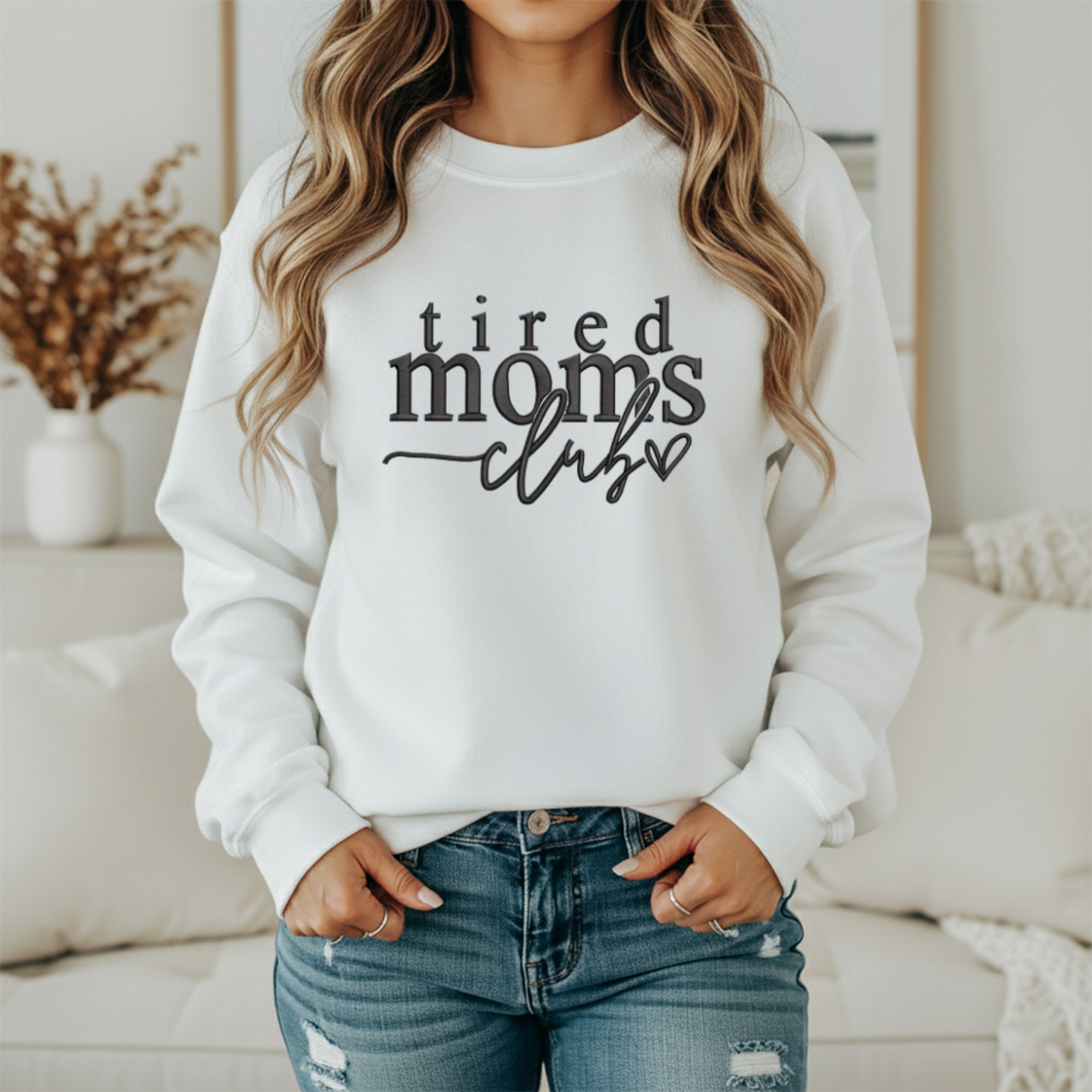 Tired moms club sweatshirt