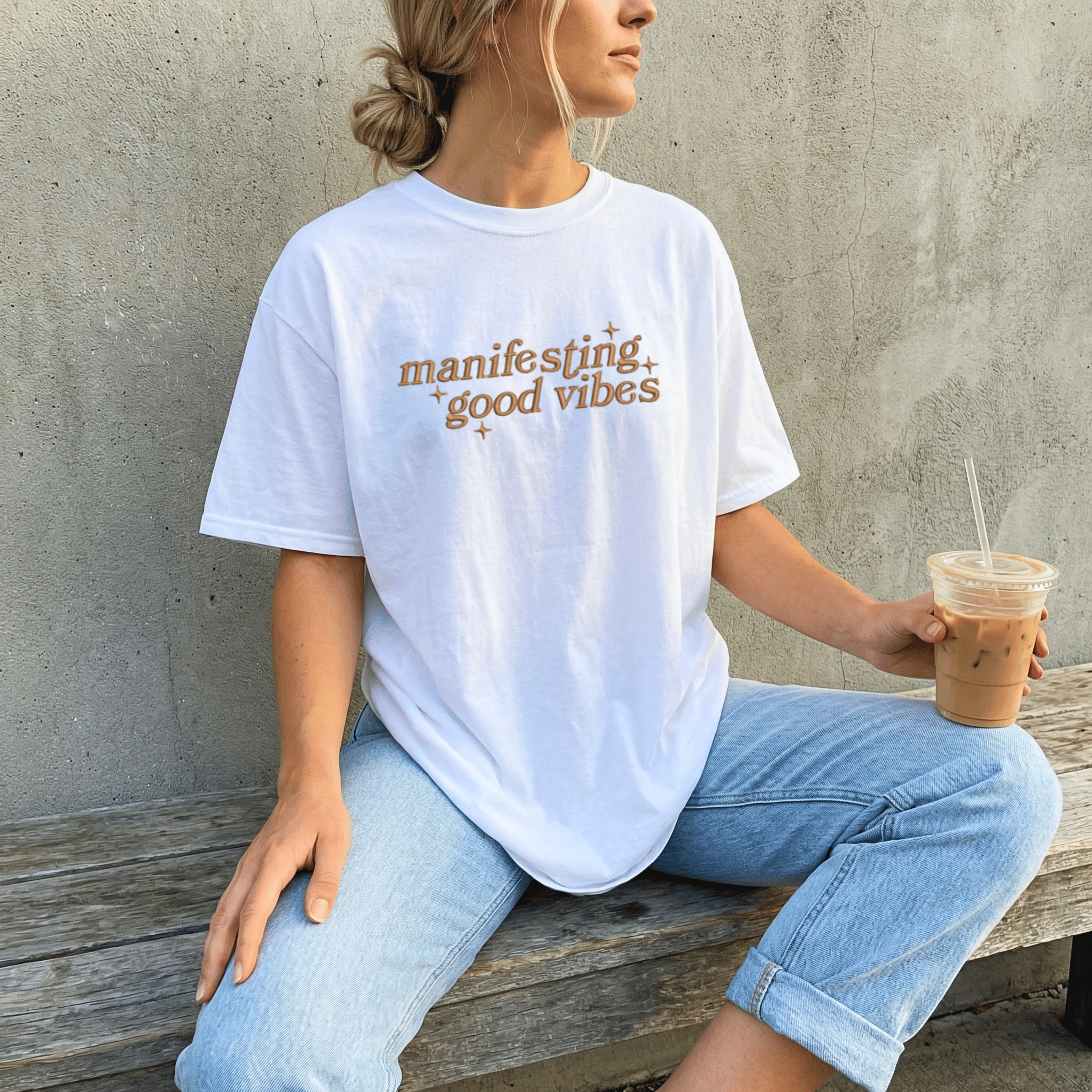 Manifesting good vibes tee